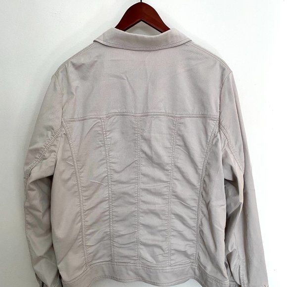 Beige Designer Jean Jacket - Picture 2 of 10